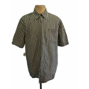 Carhartt Shirt Adult XL Relaxed Fit Gingham Plaid Button‎  Up Short Sleeve Black